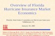 Overview of Florida Hurricane Insurance Market Economics Florida Joint Select Committee on Hurricane Insurance Tallahassee, FL January 19, 2005 Robert.