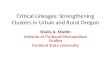 Critical Linkages: Strengthening Clusters in Urban and Rural Oregon Sheila A. Martin Institute of Portland Metropolitan Studies Portland State University.