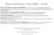 Ohio Graduation Test 2009 – Math Data Analysis and Probability : Benchmark A 31, 38; Benchmark B 1; Benchmark D 16; Benchmark E 22; Benchmark F 35; Benchmark.