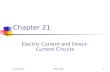 Dr. Jie ZouPHY 11611 Chapter 21 Electric Current and Direct- Current Circuits.