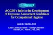 ACGIH’s Role in the Development of Exposure Assessment Guidelines for Occupational Hygiene Scott E. Merkle, CIH AIHA Carolinas Section -- Spring Conference.