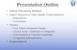 Presentation Outline Indian Electricity Market Open Access in inter-State Transmission –Regulations –Procedures Issues –Four Pillars of Market Design –Control.