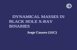DYNAMICAL MASSES IN BLACK HOLE X-RAY BINARIES Jorge Casares (IAC)