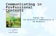 Chapter Two: The Evolution of Communication in the Workplace H.L. Goodall & Sandra Goodall Communicating in Professional Contexts Skills, Ethics, and Technologies.