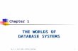 Dr. T. Y. Lin | SJSU | CS 157A | Fall 2011 Chapter 1 THE WORLDS OF DATABASE SYSTEMS 1.