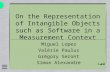 On the Representation of Intangible Objects such as Software in a Measurement Context Miguel Lopez Valérie Paulus Grégory Seront Simon Alexandre.