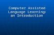 Computer Assisted Language Learning: an Introduction.