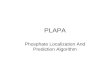PLAPA Phosphate Localization And Prediction Algorithm.