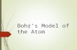 Bohr’s Model of the Atom. Bohr’s Model  Why don’t the electrons fall into the nucleus?  e- move like planets around the sun.  They move in circular.