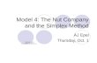 Model 4: The Nut Company and the Simplex Method AJ Epel Thursday, Oct. 1.