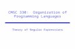 CMSC 330: Organization of Programming Languages Theory of Regular Expressions.