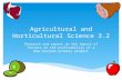 Agricultural and Horticultural Science 3.2 Research and report on the impact of factors on the profitability of a New Zealand primary product.