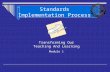 Transforming Our Teaching And Learning Module 1 Standards Implementation Process.