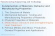 2005 Pearson Education South Asia Pte Ltd Fundamentals of Materials: Behavior and Manufacturing Properties Manufacturing Engineering and Technology 1.The.