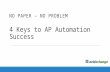 4 Keys to AP Automation Success NO PAPER – NO PROBLEM.