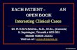Www.drsarma.in EACH PATIENT - AN OPEN BOOK Interesting Clinical Cases Dr. R.V.S.N.Sarma., M.D., M.Sc., (Canada) 5 Jayanagar, Tiruvallur 602 001 Mobile.