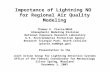 Importance of Lightning NO for Regional Air Quality Modeling Thomas E. Pierce/NOAA Atmospheric Modeling Division National Exposure Research Laboratory.