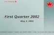 First Quarter 2002 May 2, 2002 Note to Internet viewers: Please use “NOTES PAGES” view to access all notes and text.
