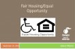 Fair Housing/Equal Opportunity Glenn Misner  September 10, 2015.