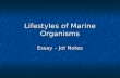 Lifestyles of Marine Organisms Essay – Jot Notes.
