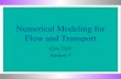 Numerical Modeling for Flow and Transport Cive 7332 Lecture 7.
