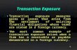 1 Transaction Exposure Transaction exposure measures gains or losses that arise from the settlement of existing financial obligations whose terms are stated.