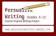 Persuasive Writing Grades 6-12 Central Virginia Writing Project .