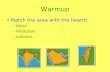 Warmup Match the area with the hearth. –Islam –Hinduism –Judaism.