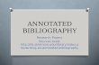 ANNOTATED BIBLIOGRAPHY Research Project Sources Used:  writing-an-annotated-bibliography.