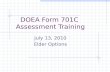 DOEA Form 701C Assessment Training July 13, 2010 Elder Options.