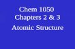 Chem 1050 Chapters 2 & 3 Atomic Structure What is matter made of? (History of the Atom) Democritus – Greek philosopher – said that the universe made.