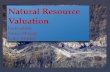 Natural Resource Valuation Instructors: Vance Mosley Coby Mosley Natural Resource Valuation Instructors: Vance Mosley Coby Mosley.