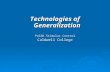 Technologies of Generalization Ps620 Stimulus Control Caldwell College.