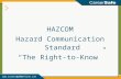 Www.CareerSafeOnline.com HAZCOM Hazard Communication Standard “The Right-to-Know”