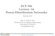 ECE 546 – Jose Schutt-Aine 1 ECE 546 Lecture -16 Power Distribution Networks Spring 2014 Jose E. Schutt-Aine Electrical & Computer Engineering University.
