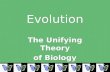 Evolution The Unifying Theory of Biology The Unifying Theory of Biology.