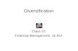 Diversification Class 10 Financial Management, 15.414.