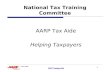 1 NTTC Training 2009 National Tax Training Committee AARP Tax Aide Helping Taxpayers.
