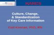 Culture, Change, & Standardization of Key Care Information Gail Keenan, PhD, RN HANDS.