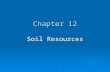 Chapter 12 Soil Resources. Chapter Overview Questions  What is soil?  How is soil formed?  What are the major components of soil?
