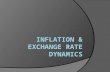 Inflation and Exchange Rate Dynamics  Inflation A situation where an economy’s price level rises.  Deflation A situation where an economy’s price level.