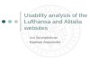 Usability analysis of the Lufthansa and Alitalia websites Juri Strumpflohner Matthias Braunhofer.