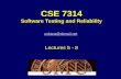 CSE 7314 Software Testing and Reliability Robert Oshana Lectures 5 - 8 oshana@airmail.net.
