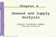 1 Demand and Supply Analysis Cheryl Carleton Asher Villanova University Chapter 4 © 2006 Thomson/South-Western.