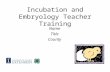 Incubation and Embryology Teacher Training Name Title County.