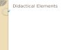 Didactical Elements. Didactic TriangleI/didactical System Teacher Student Subject.