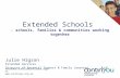 Extended.schools@continyou.org.uk  Extended Schools - schools, families & communities working together Julie Higson Extended Services.