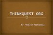 By: Madisyn Portorreal.  ThinkQuest was created in 1996 by Allan H. Weis under his nonprofit Advanced Network and Services. The service was acquired.