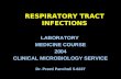 RESPIRATORY TRACT INFECTIONS LABORATORY MEDICINE COURSE 2004 CLINICAL MICROBIOLOGY SERVICE Dr. Preeti Pancholi 5-6237.