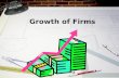 Growth of Firms. Firms can grow internally by: By investing in more capital goods by borrowing more money, raising more funds from owners or by keeping.